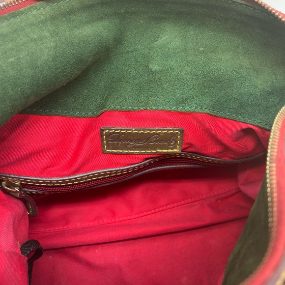 Dooney & Bourke Florentine Leather Satchel Shoulder Handbag Brown Chestnut Large - Picture 12 of 13